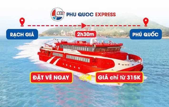 Vé Tàu Rạch Giá - Phú Quốc Kiên Giang
